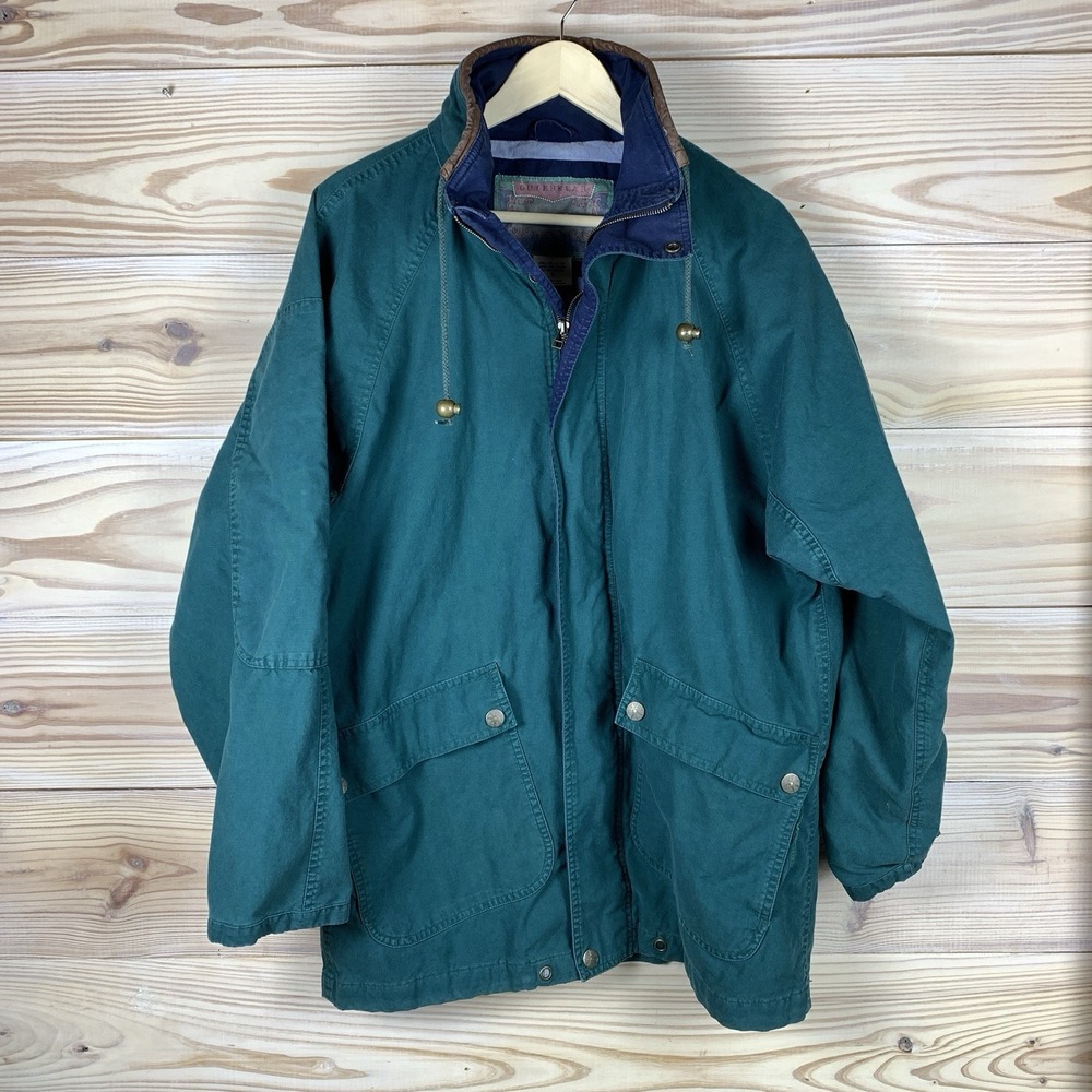 Vtg G III Outerwear Chore Jacket Parka Global Idenity 90s Teal‎ Coat